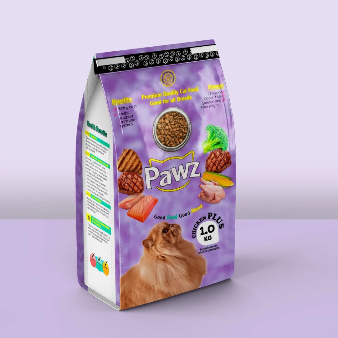 Pawz Premium Adult Cat Food Chicken Plus- 1kg