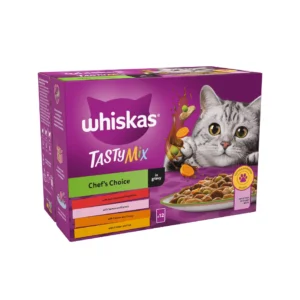 WHISKAS TASTY MIX Chef's Choice in Gravy 1+ Adult Wet Cat Food Pouches- 85g