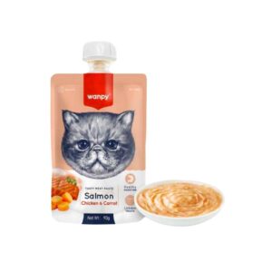 Wanpy Wet Food Lickable Treat in Tube (Salmon)- 90g