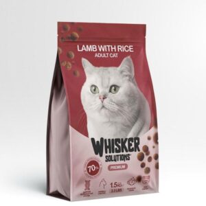 Whisker Premium Solution Adult Cat Food Lamb And Rice