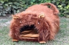 Fur Cat Face Bed Cum House